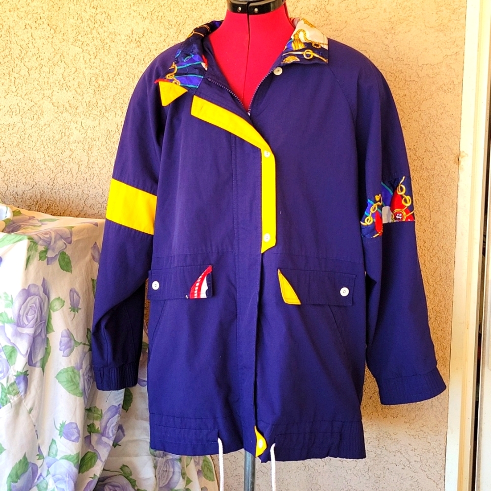 Vintage 1990's 1994 Colorblock Baroque Windbreaker sz M